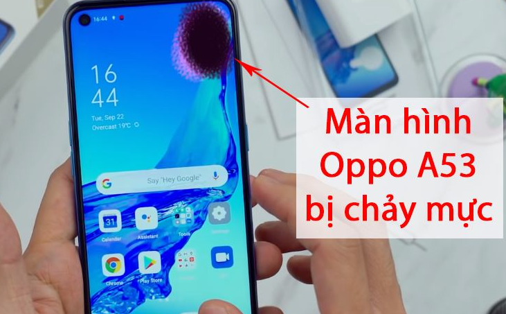 Màn hình Oppo A53 bị chảy mực nên thay mới ngay Màn hình Oppo A53 bị chảy mực nên thay mới ngay